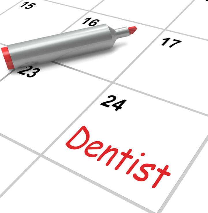 Dentist Calendar Showing Oral Health And Dental Appointment